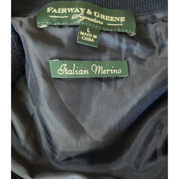 Fairway and Green men’s navy lined wool golf vest quarter zip Large - Picture 3 of 6